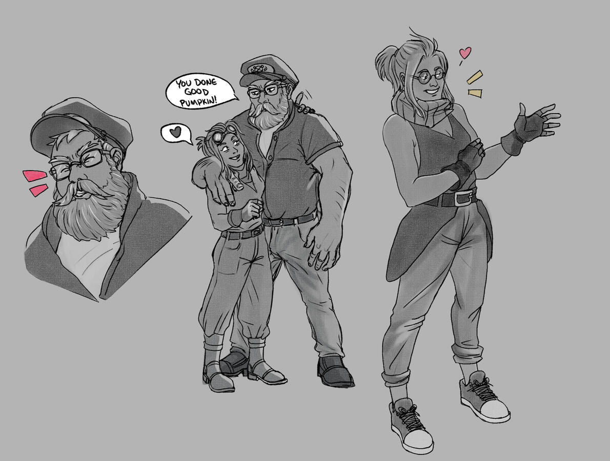 Micah and her Grandpa Paul